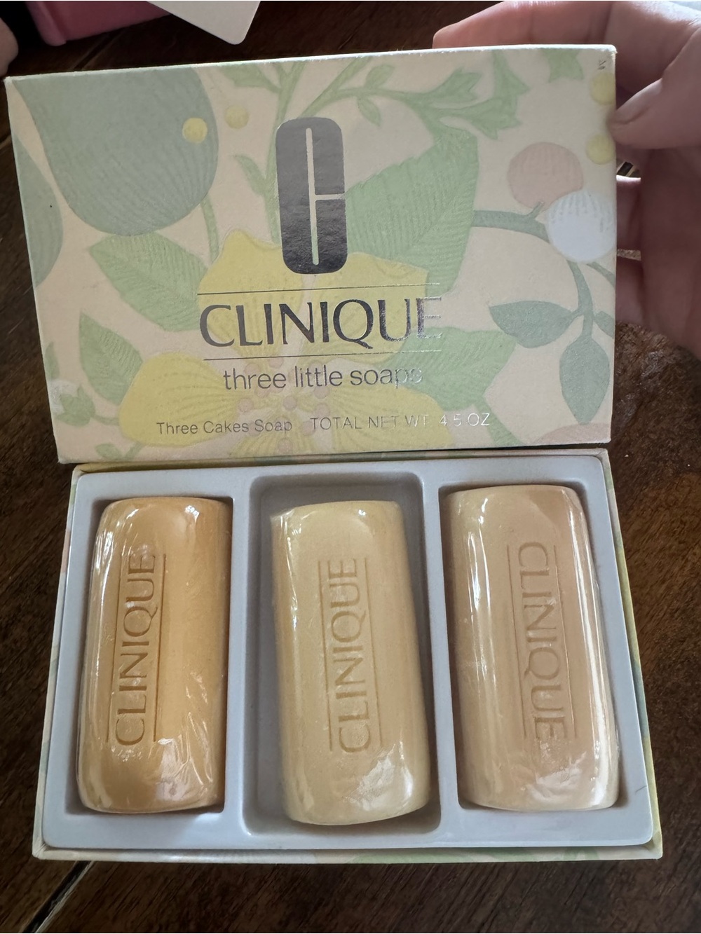 DISCONTINUED Clinique Three Little Soaps in a vintage three individually - RARE